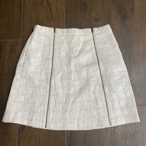 White mini skirt